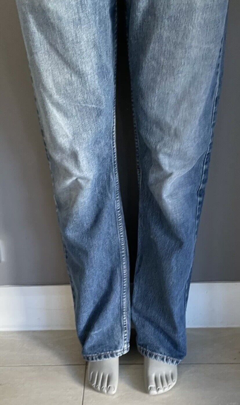 LEVI Strauss & Co Mens 502 Jeans Mid Blue Denim Tapered Leg Button Fly W36 L34