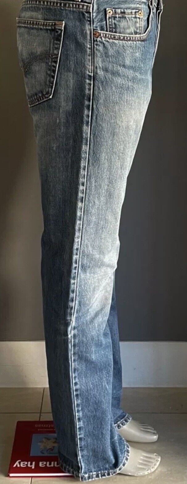 LEVI Strauss & Co Mens 502 Jeans Mid Blue Denim Tapered Leg Button Fly W36 L34