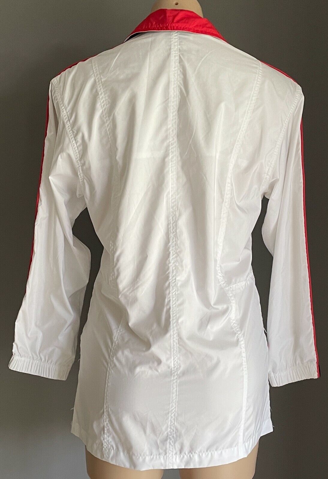 FILA Jacket Club Heritage Zip Front White WindCheater Ladies Size 40 AU 10 NEW
