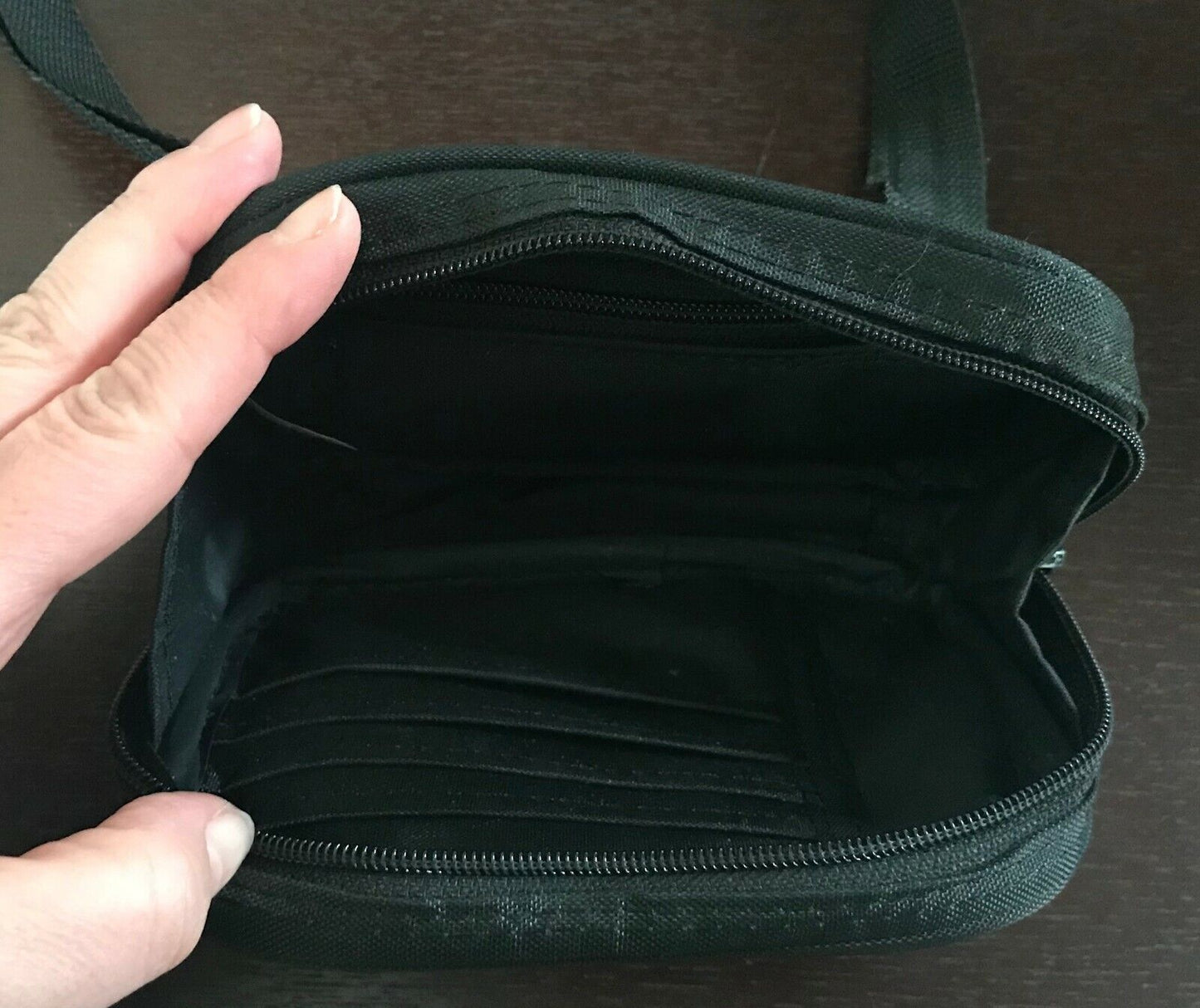 Bum Bag Black Nylon Zipped Fanny Pack Camera Bag Adjustable for Cards Korea NEW