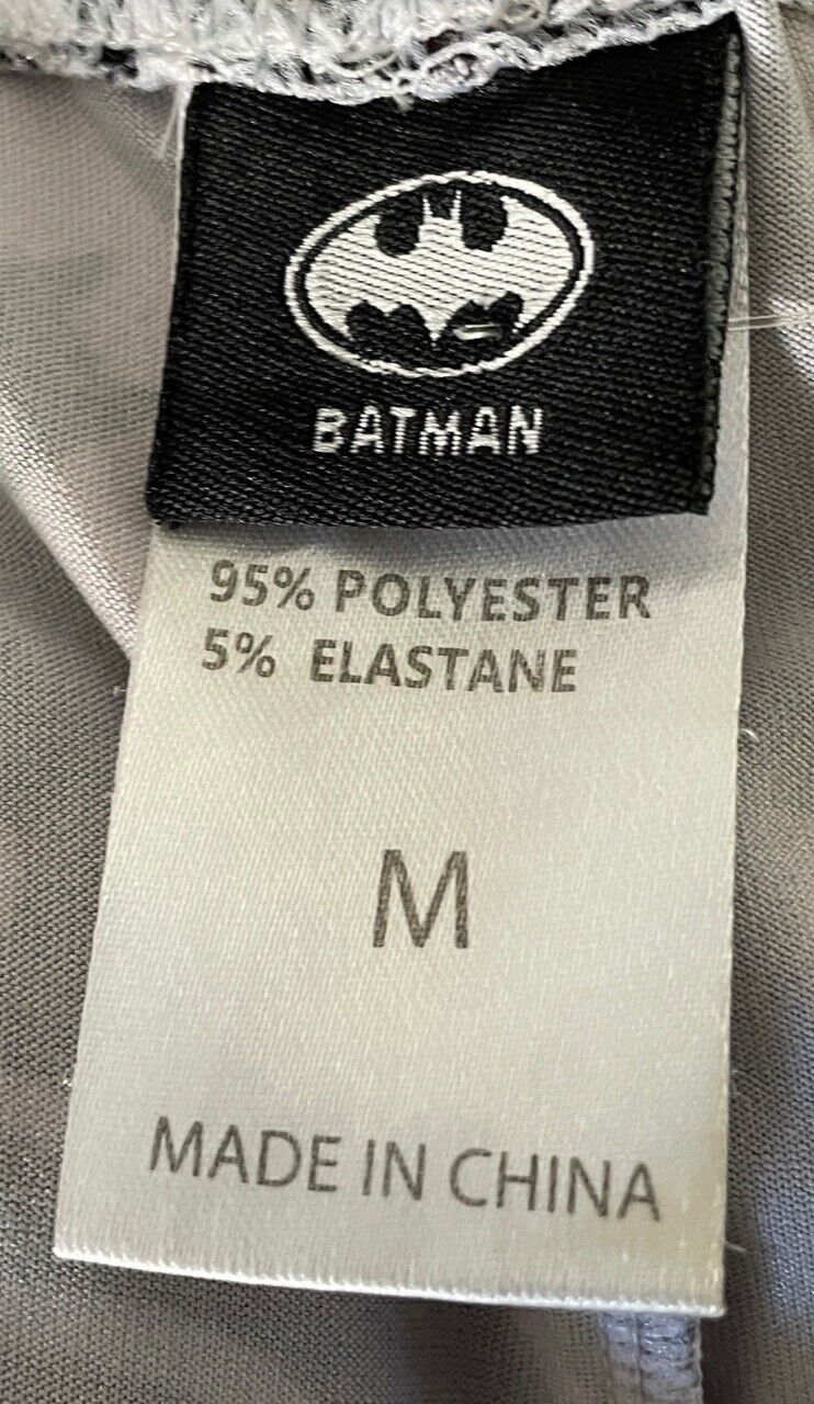 JAY JAYS Leggings Black White Batman Print Stretch Sz M Casual Gym Sports Pants