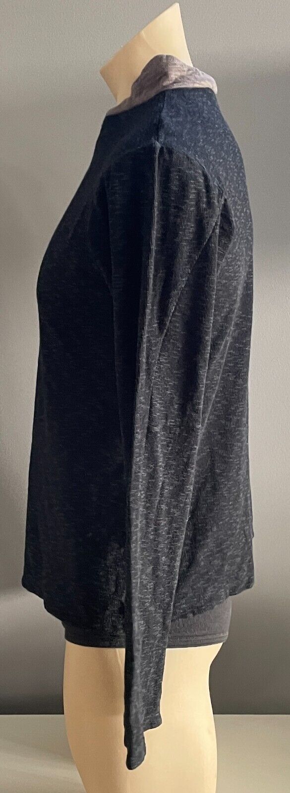 GINGERSNAP BALI Sweater Black Marl Long Sleeve Jumper Factory Thumbholes Mens XS