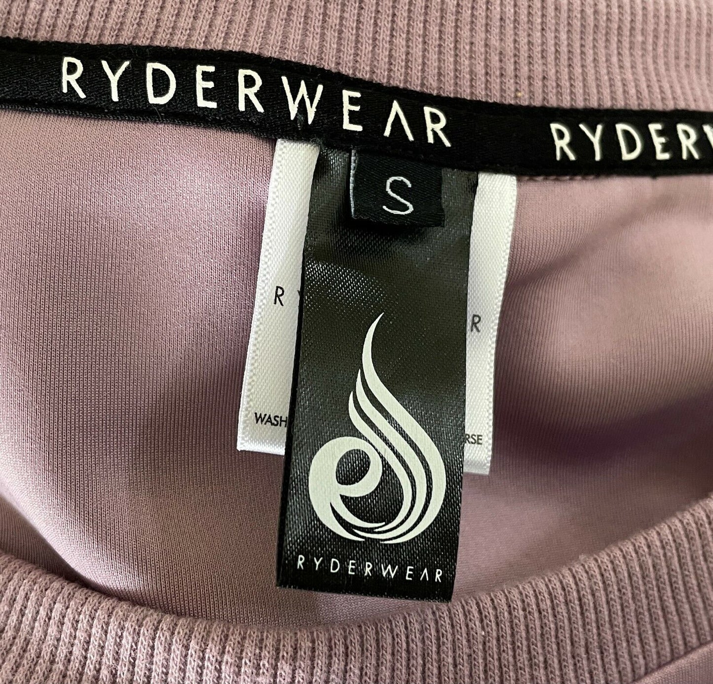 RYDERWEAR Mauve "Stellar" Crop Long Sleeve Drawstring Waist Sweater Top Sz S 10