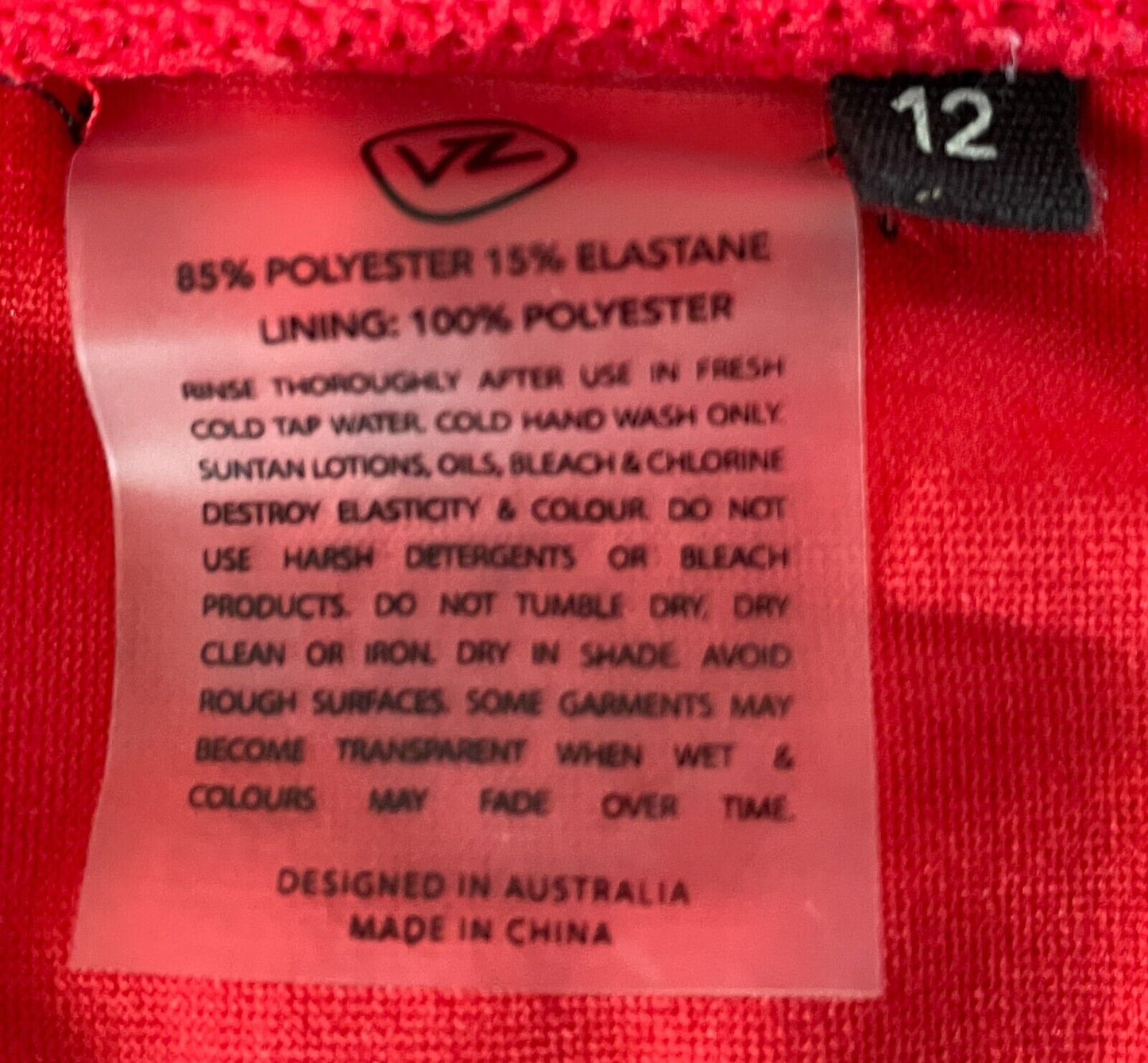 VONZIPPER VZ Bikini Bottoms Red Low Rise Ladies Size 12 NEW Von Zipper