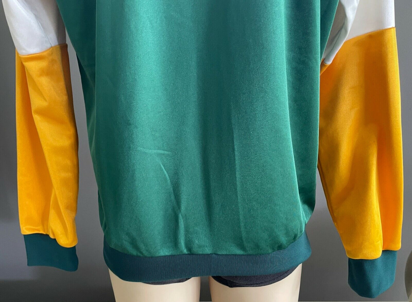 Vintage ADMIRAL Sports Jacket Green Gold White Long Sleeve Full Zip Chest 116cm