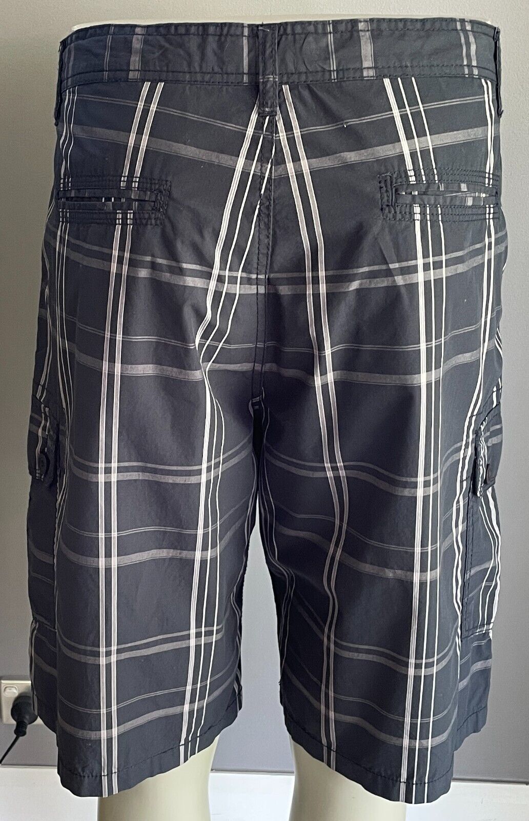 Cargo Shorts JEEP Navy Grey Dusty Pink Check Mens Size 38