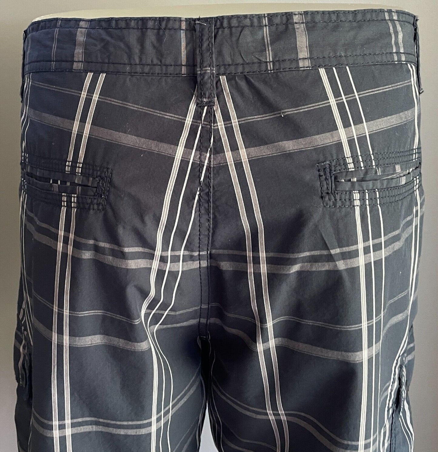 Cargo Shorts JEEP Navy Grey Dusty Pink Check Mens Size 38