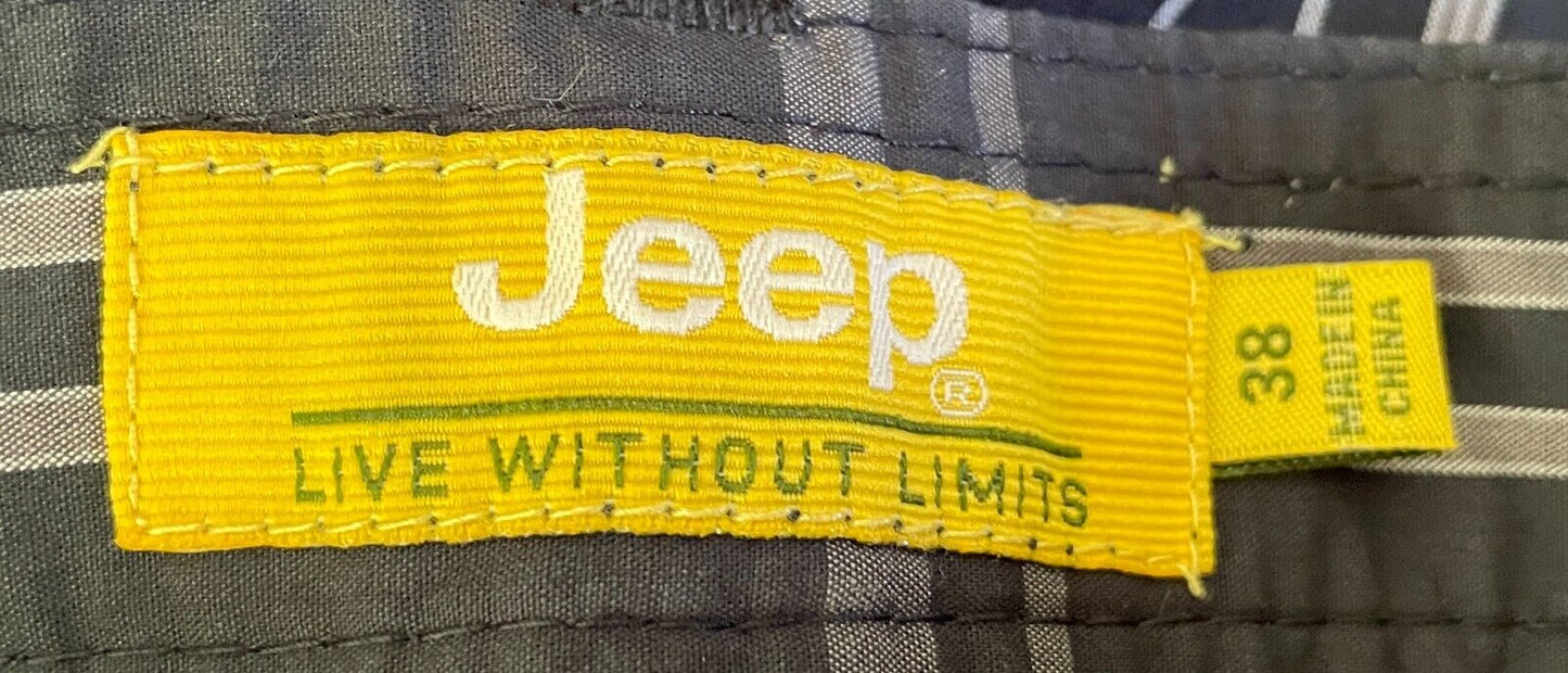 Cargo Shorts JEEP Navy Grey Dusty Pink Check Mens Size 38