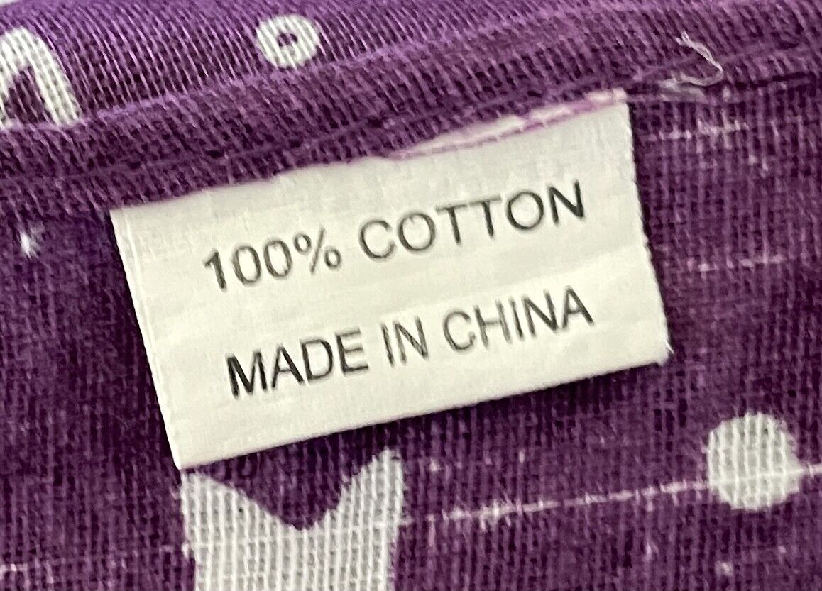 Bandana CANTEEN Purple & White Print Cotton Head Wrap Scarf 59cm x 63cm NEW