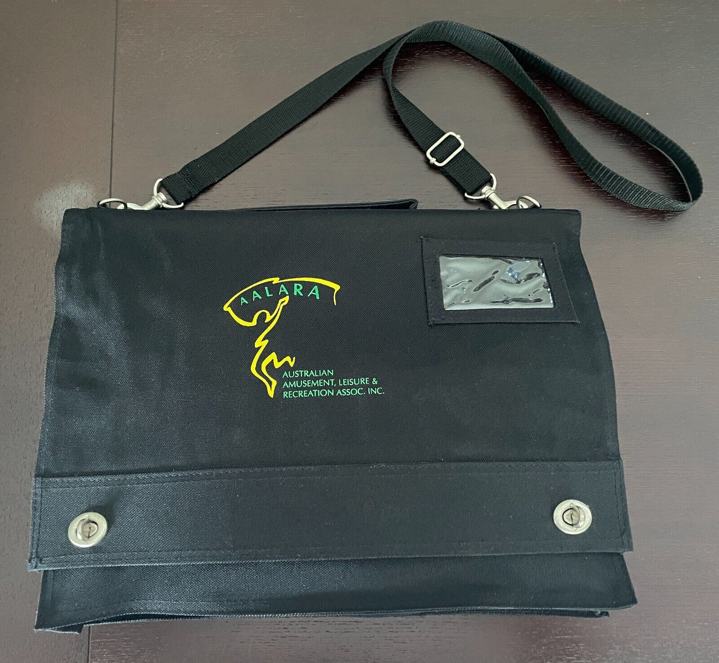 AALARA Laptop Shoulder Bag Black Australian Amusement Leisure & Recreation Assoc