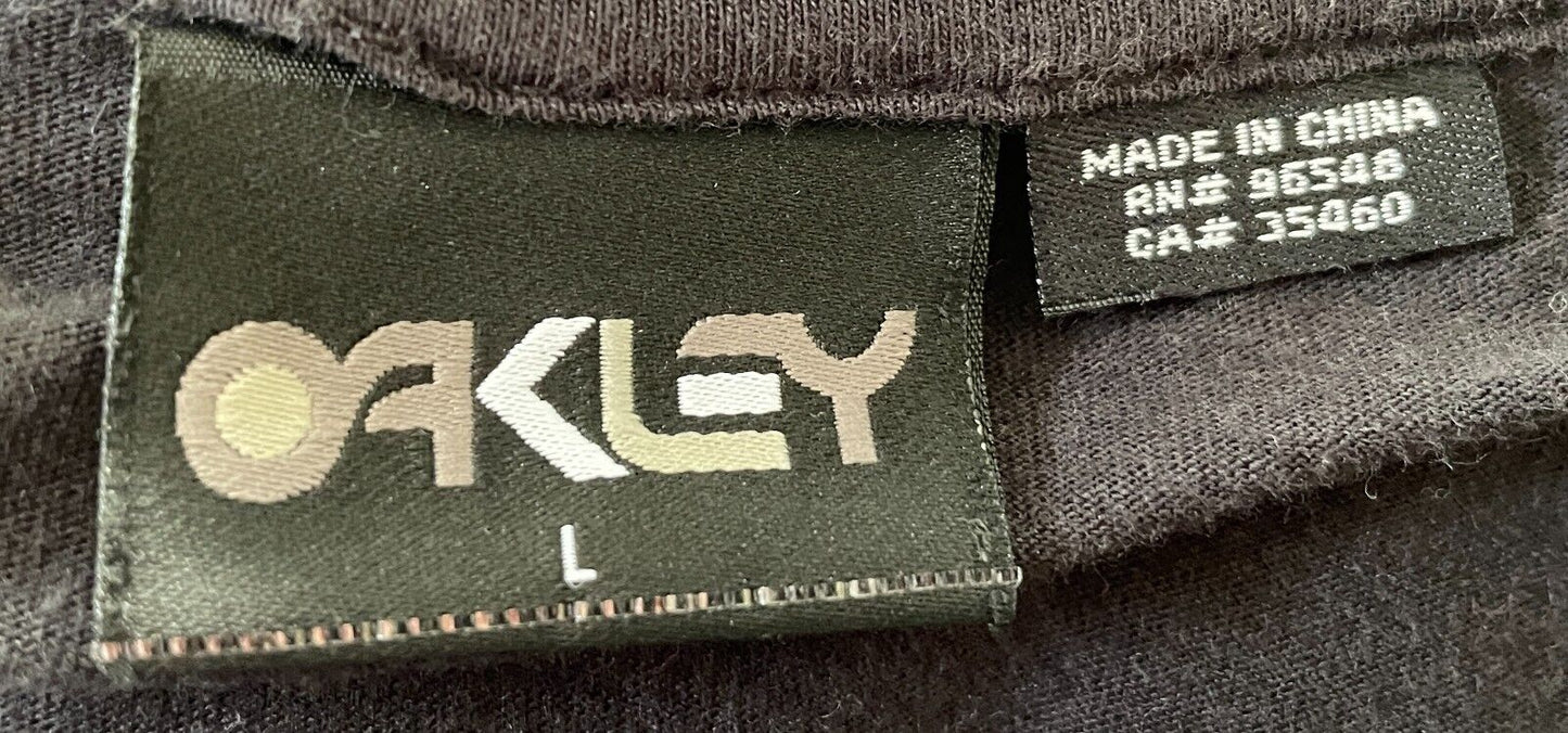 OAKLEY T-Shirt Vintage Black Thermonuclear Protection Mens L Multicolour NEW
