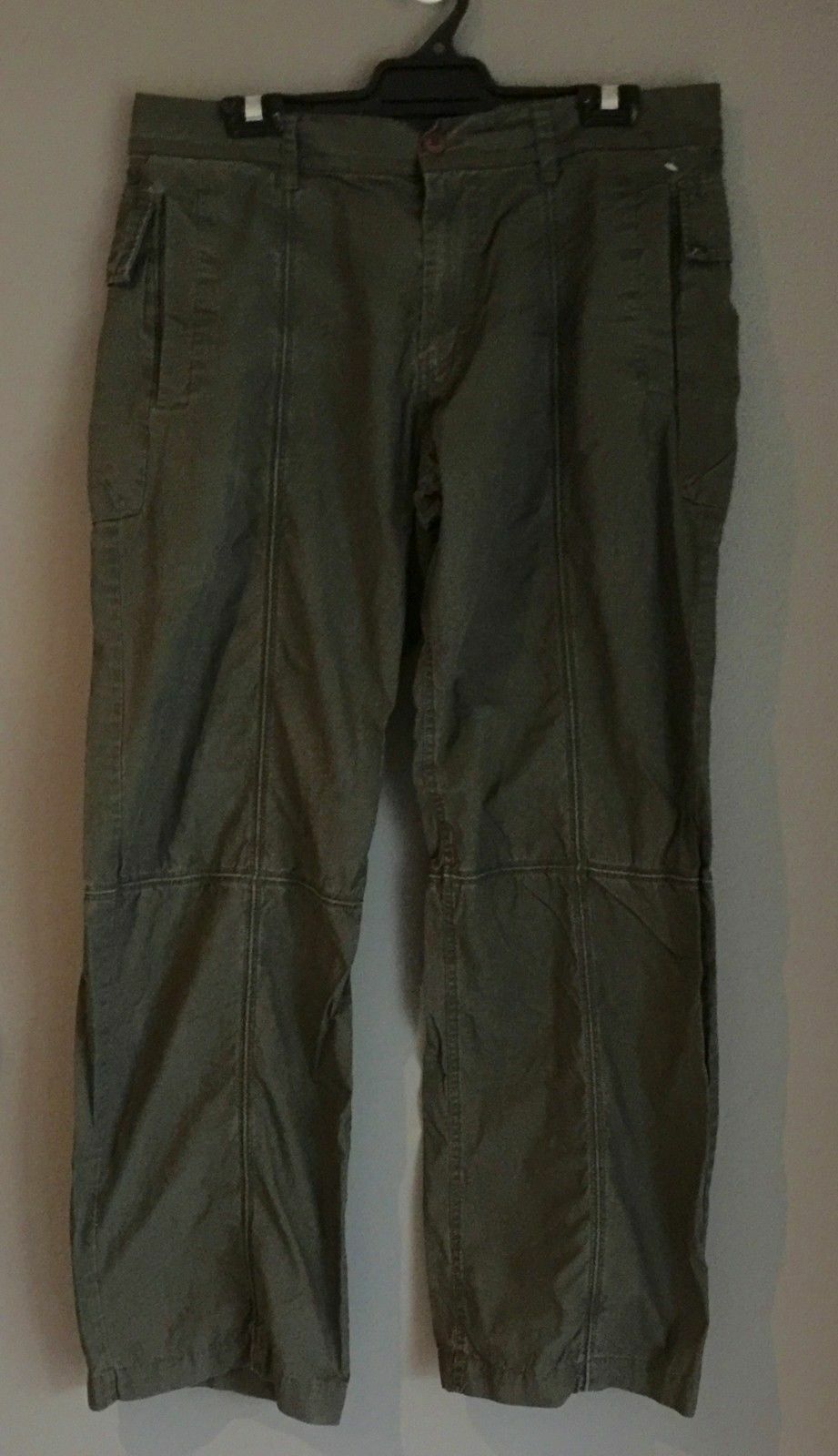 Mens Chinos FCUK JEANS Pants Khaki Military Style Cotton Casual Size 34 Trousers
