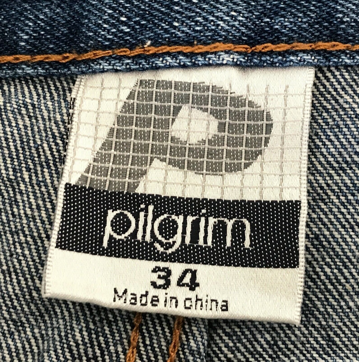 Mens PILGRIM Blue Jeans Denim Straight Leg Full Length Western Jeans Size 34