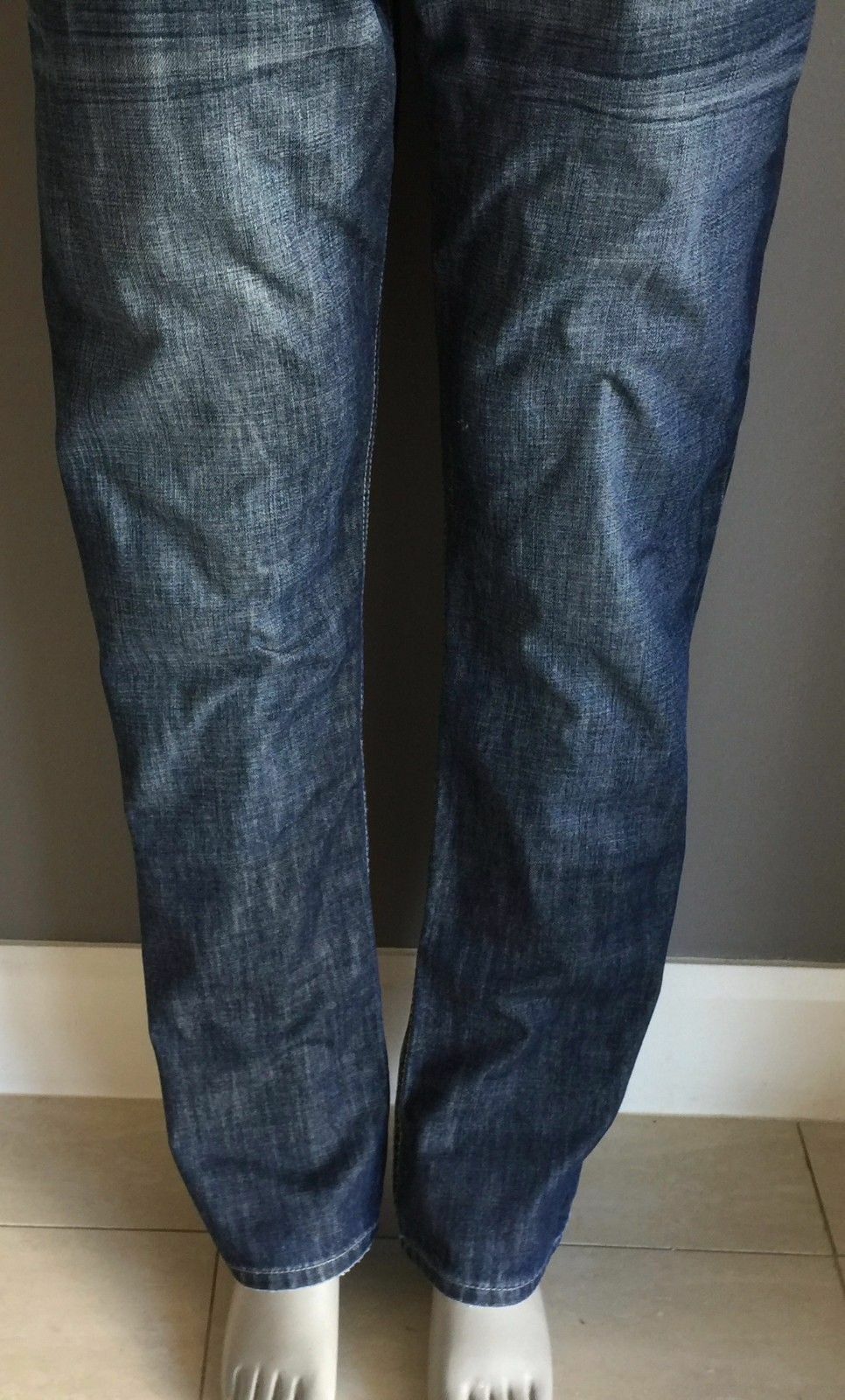 Mens REPUBLIC Jeans Straight Leg Blue Denim Size W34 87 Smart Casual