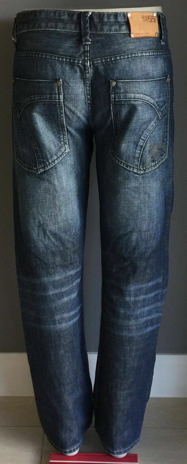 Mens REPUBLIC Jeans Straight Leg Blue Denim Size W34 87 Smart Casual