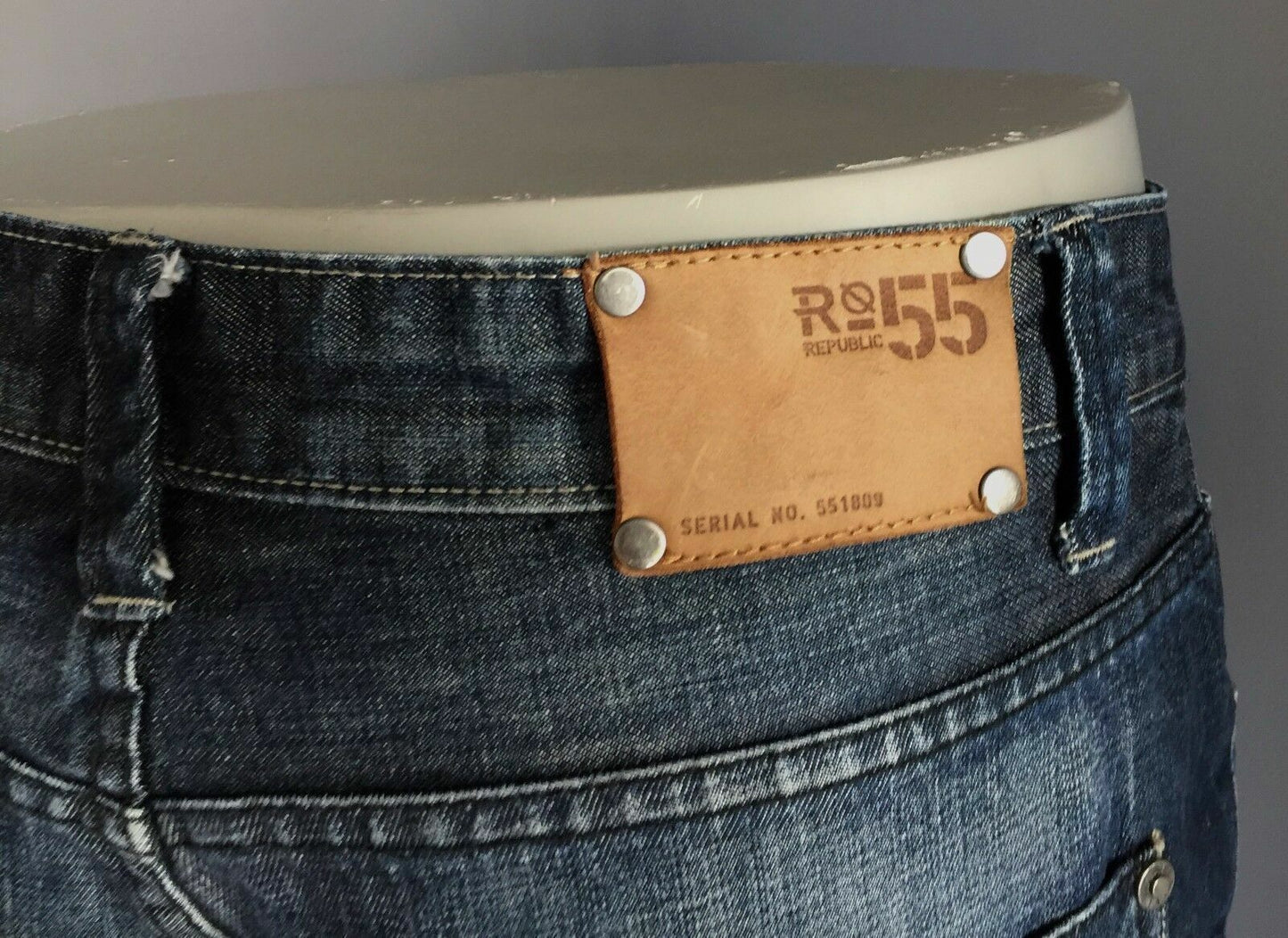 Mens REPUBLIC Jeans Straight Leg Blue Denim Size W34 87 Smart Casual