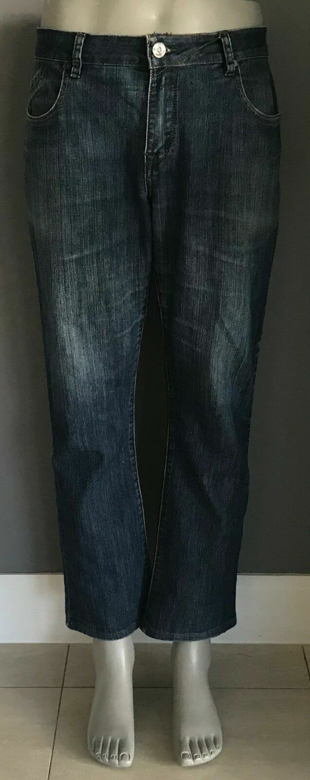 Mens EZEKIEL Denim Jeans 302 Ezi - Rider Fit Blue Denim Jeans Size 34 W