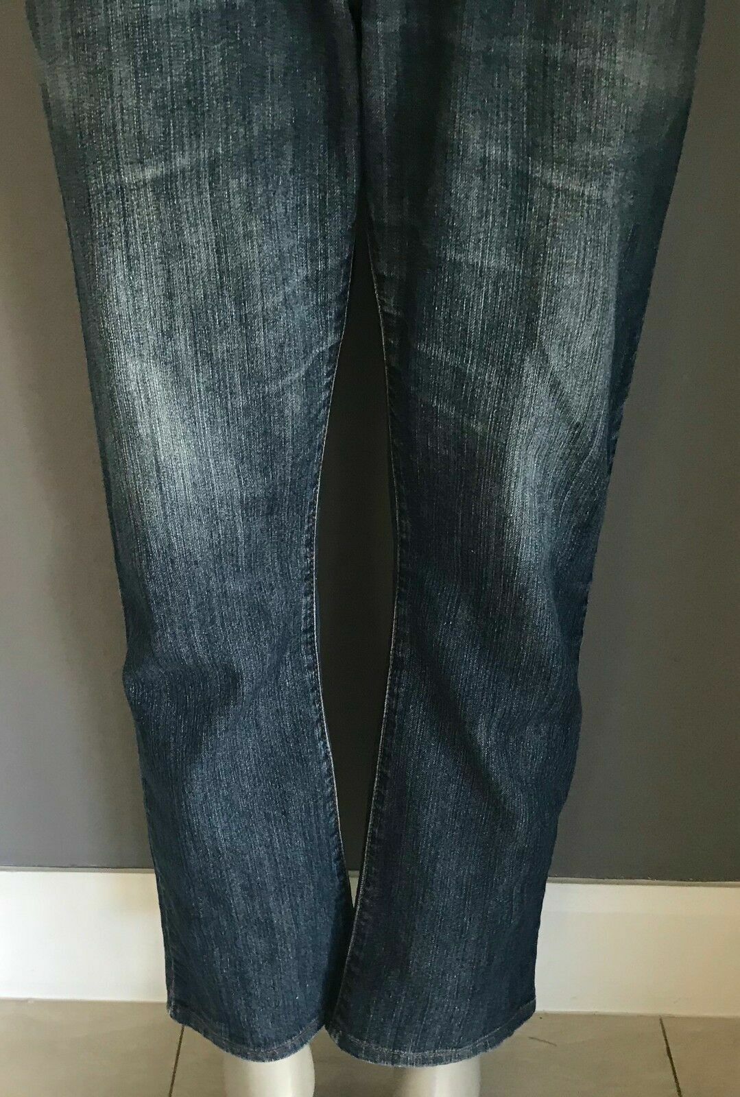 Mens EZEKIEL Denim Jeans 302 Ezi - Rider Fit Blue Denim Jeans Size 34 W