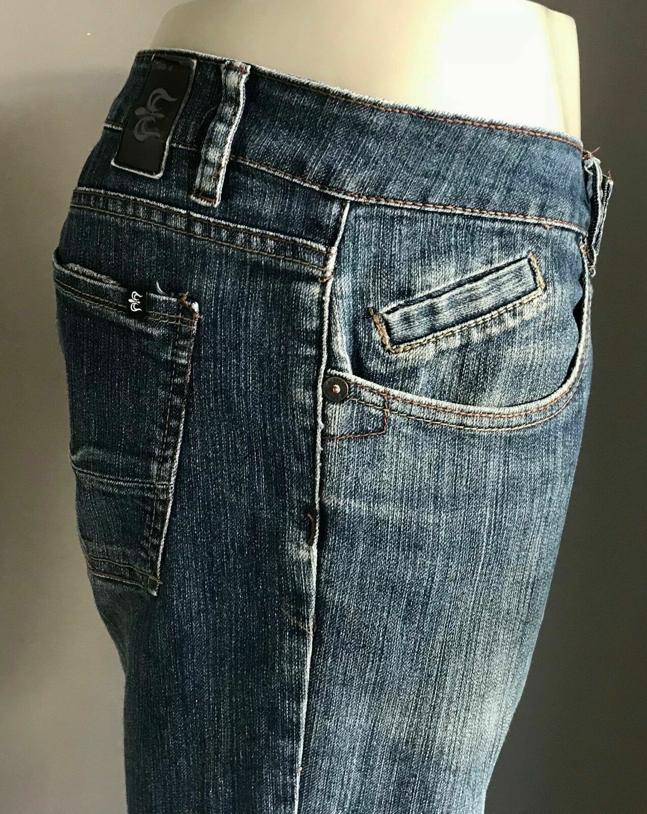 Mens EZEKIEL Denim Jeans 302 Ezi - Rider Fit Blue Denim Jeans Size 34 W