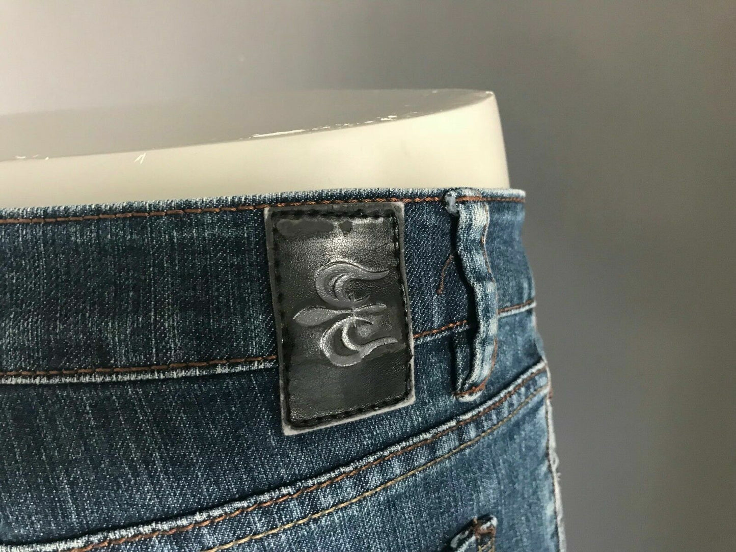 Mens EZEKIEL Denim Jeans 302 Ezi - Rider Fit Blue Denim Jeans Size 34 W