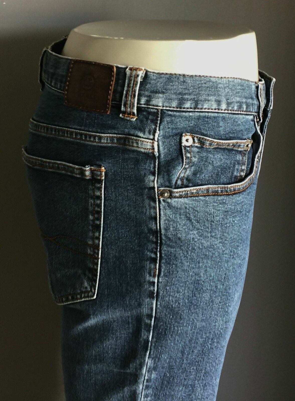 Mens GAZMAN Jeans Classic Fit Blue Denim Size 38W Altered Length - Inseam 65cm