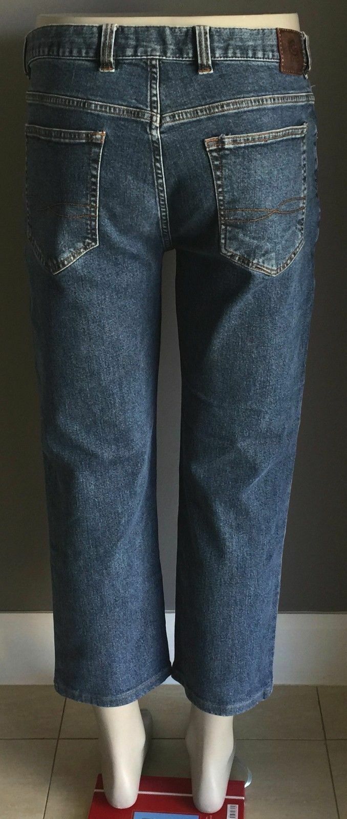 Mens GAZMAN Jeans Classic Fit Blue Denim Size 38W Altered Length - Inseam 65cm