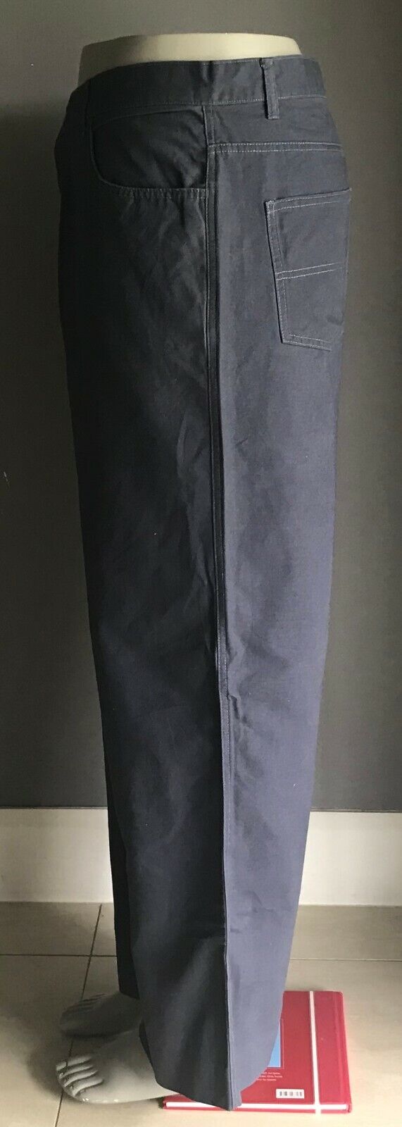 Mens Chinos JEANS LIMITED Pants Blue Cotton Trousers Size 102 W NEW