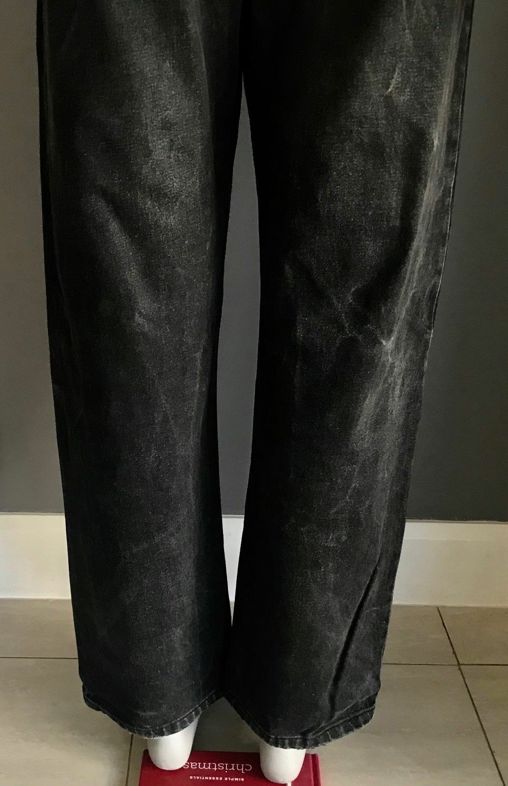 Mens ZANTOS Jeans Relaxed Fit Black Denim Smart Dressy Casual Size 34 W