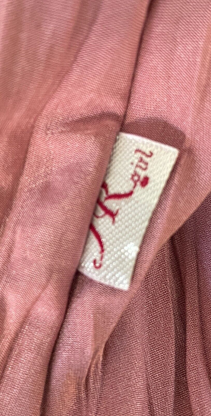 JR GIRL Top Dusty Pink Wrinkle Look Stretch Sleeveless Asymmetric Hem Size 8