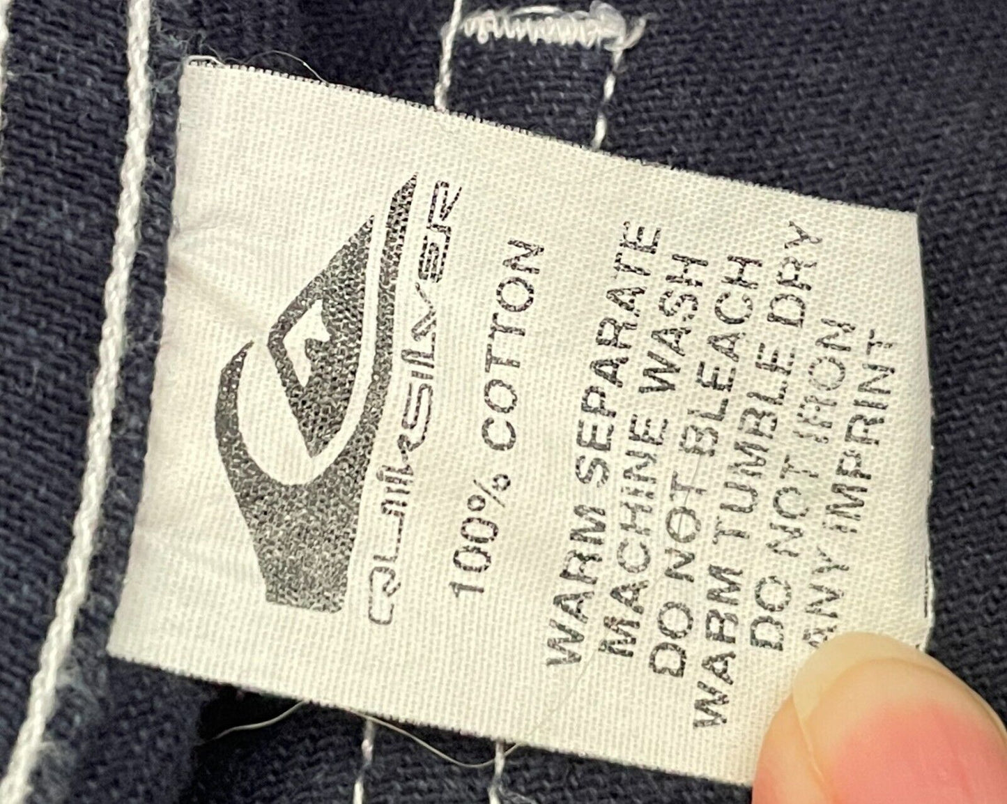 QUIKSILVER Pants Navy Full Length Cotton Carpenter Mens 26" 66cm Waist Trousers