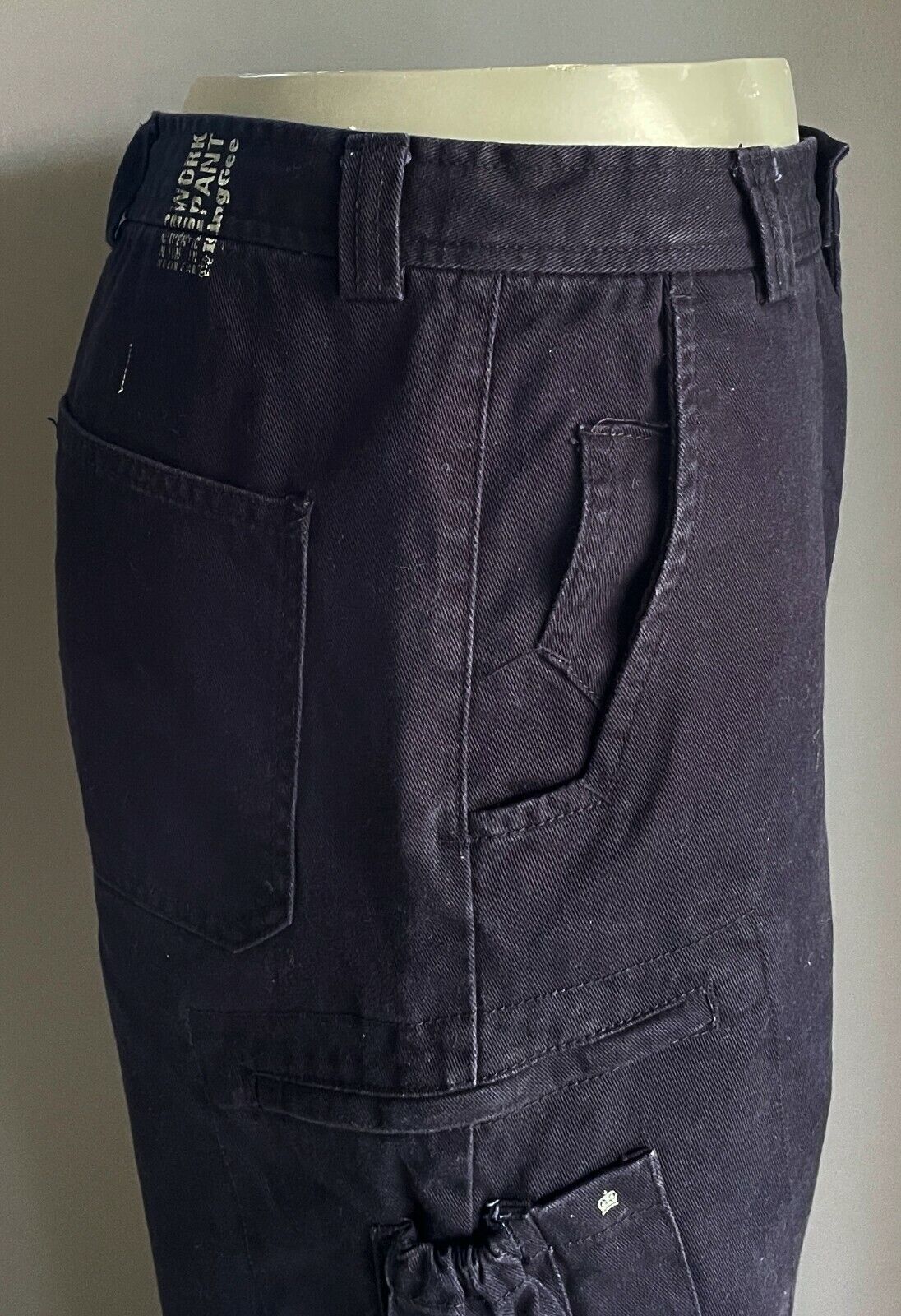 Mens KING GEE Pants Work Navy Blue Full Length Trousers Size 92R Style K13200