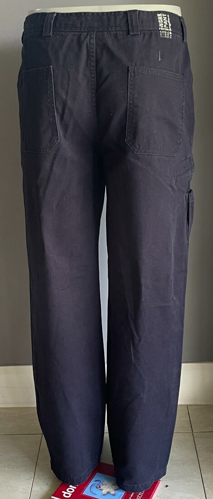 Mens KING GEE Pants Work Navy Blue Full Length Trousers Size 92R Style K13200