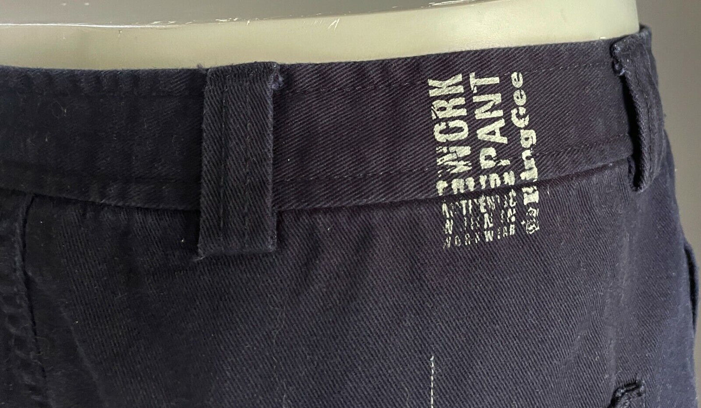 Mens KING GEE Pants Work Navy Blue Full Length Trousers Size 92R Style K13200