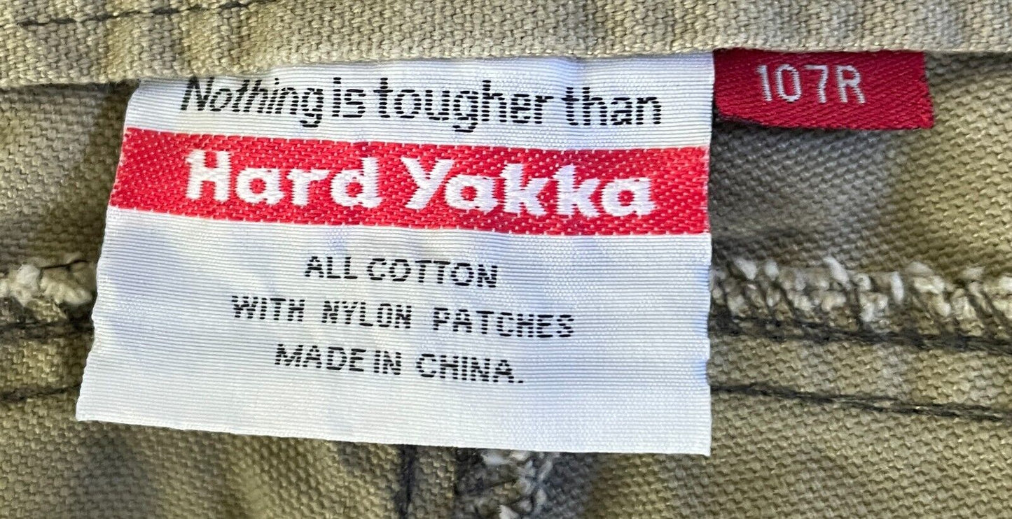 HARD YAKKA Khaki Black Full Length Trousers MeSize 107R Y02902 Cargo Work Pants