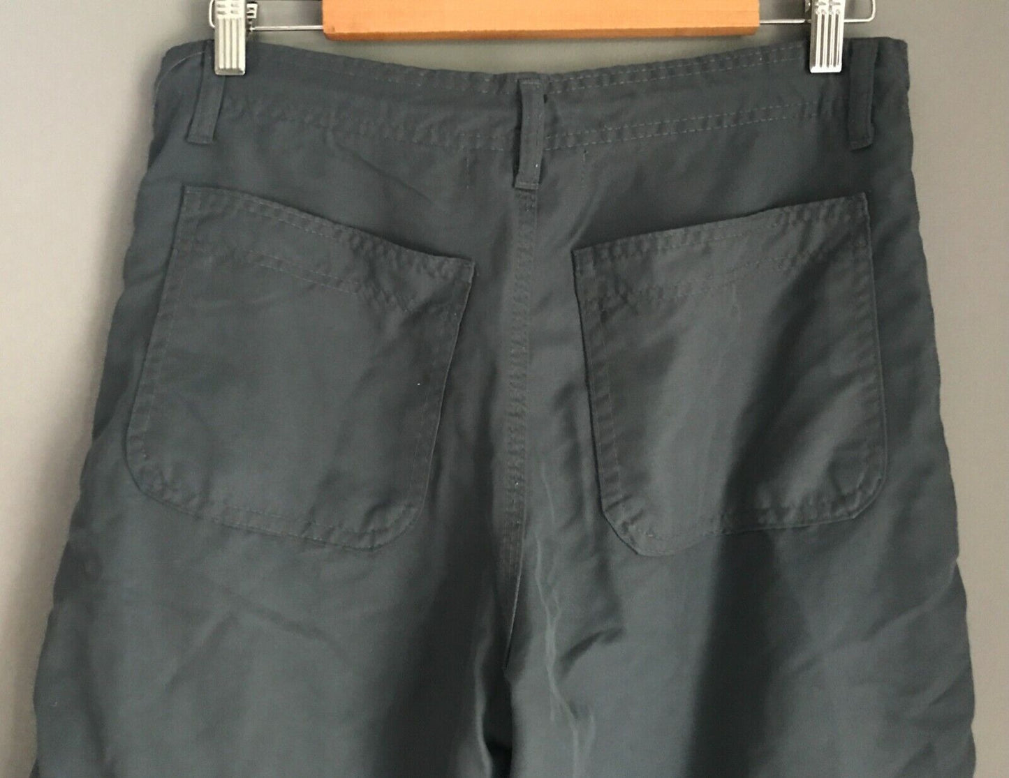 Mens Chinos TOM WOLFE Pants Steel Grey Outdoor Long Straight Leg Trousers Sz 32