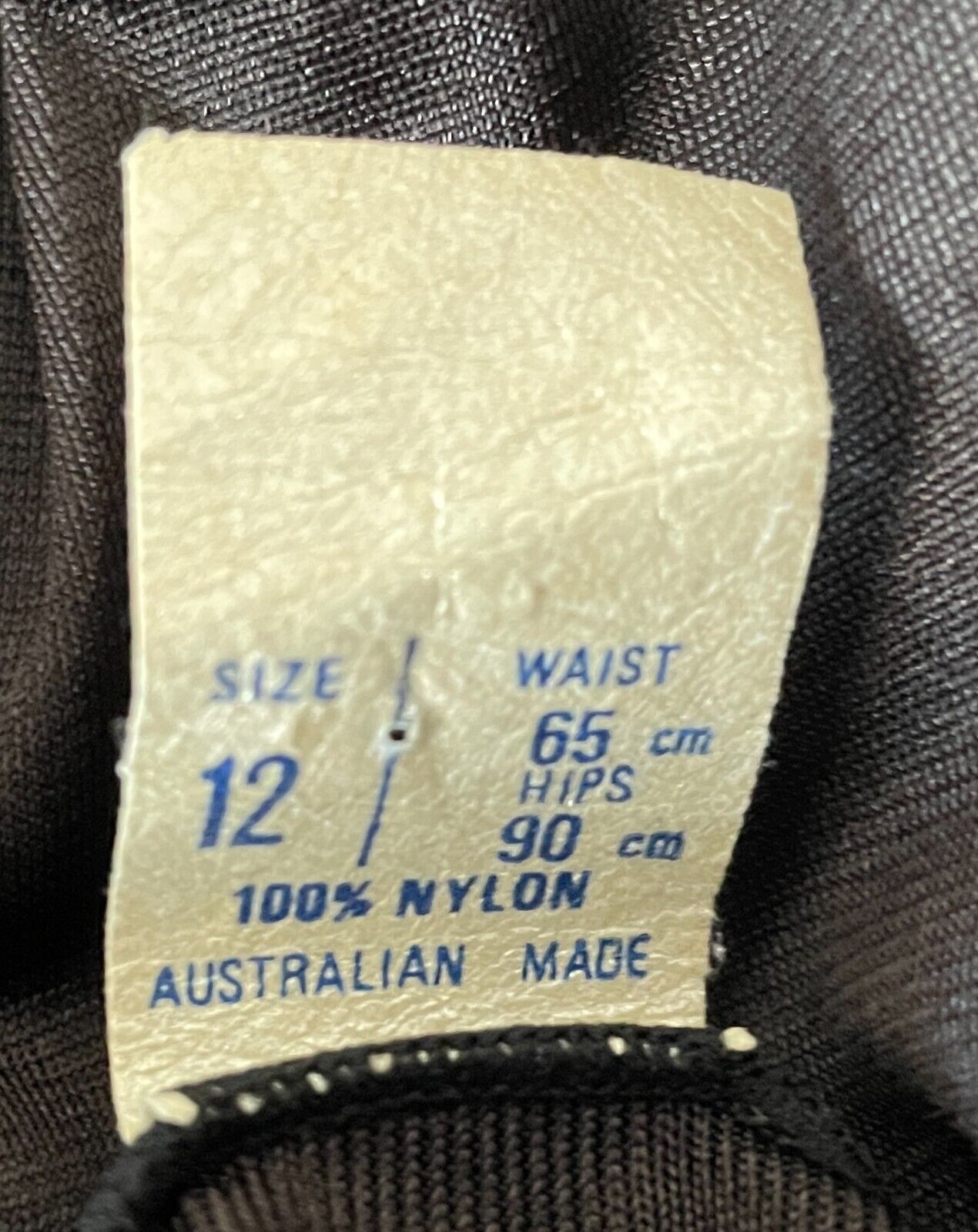 Vintage Petticoat Half Slip 1/2 Black Elastic Waist Nylon Fabric Ladies Size 12