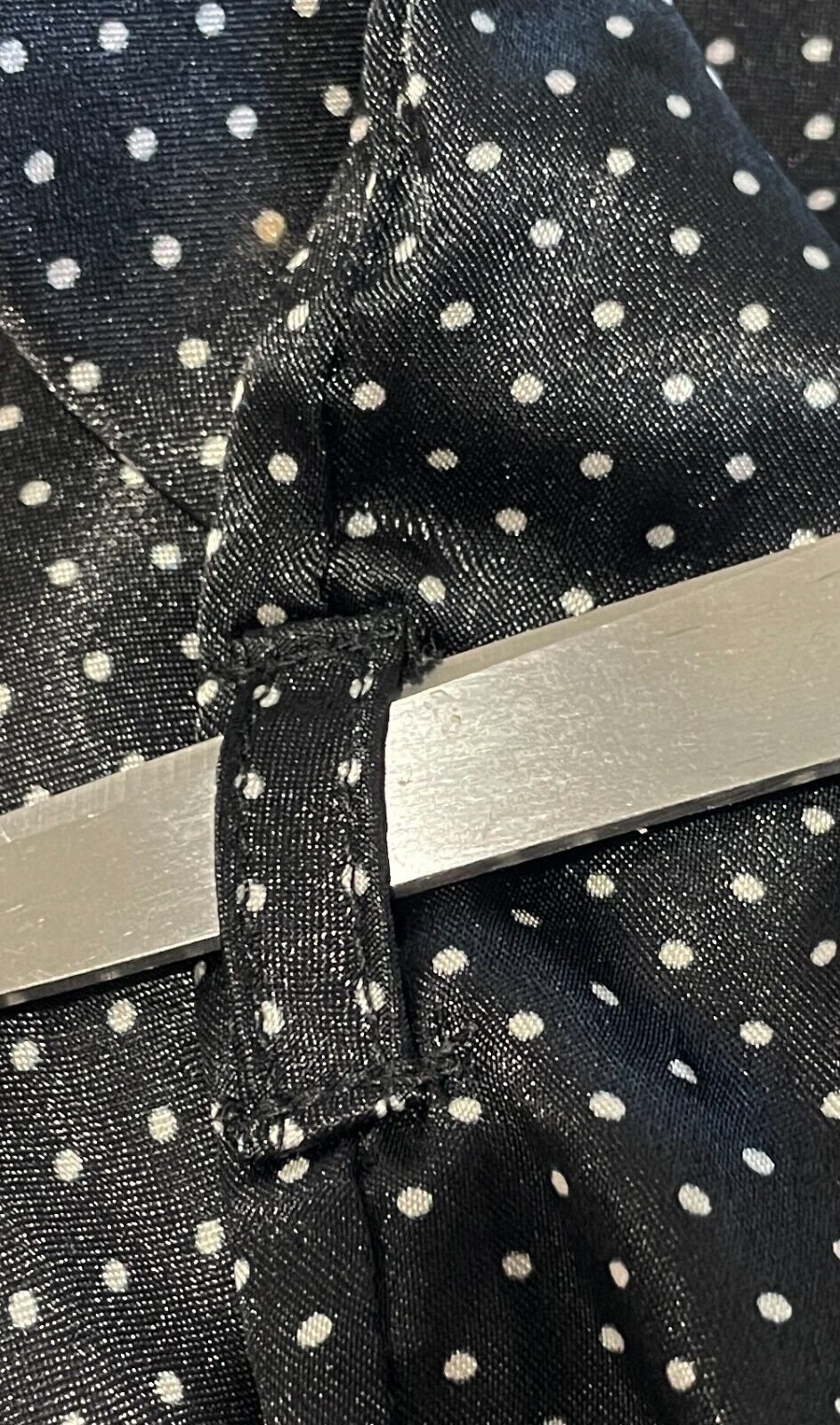 COLE LADIES Black/White Polka Dot Ruffle Trim Short Sleeve Shirt/Blouse Size XXL