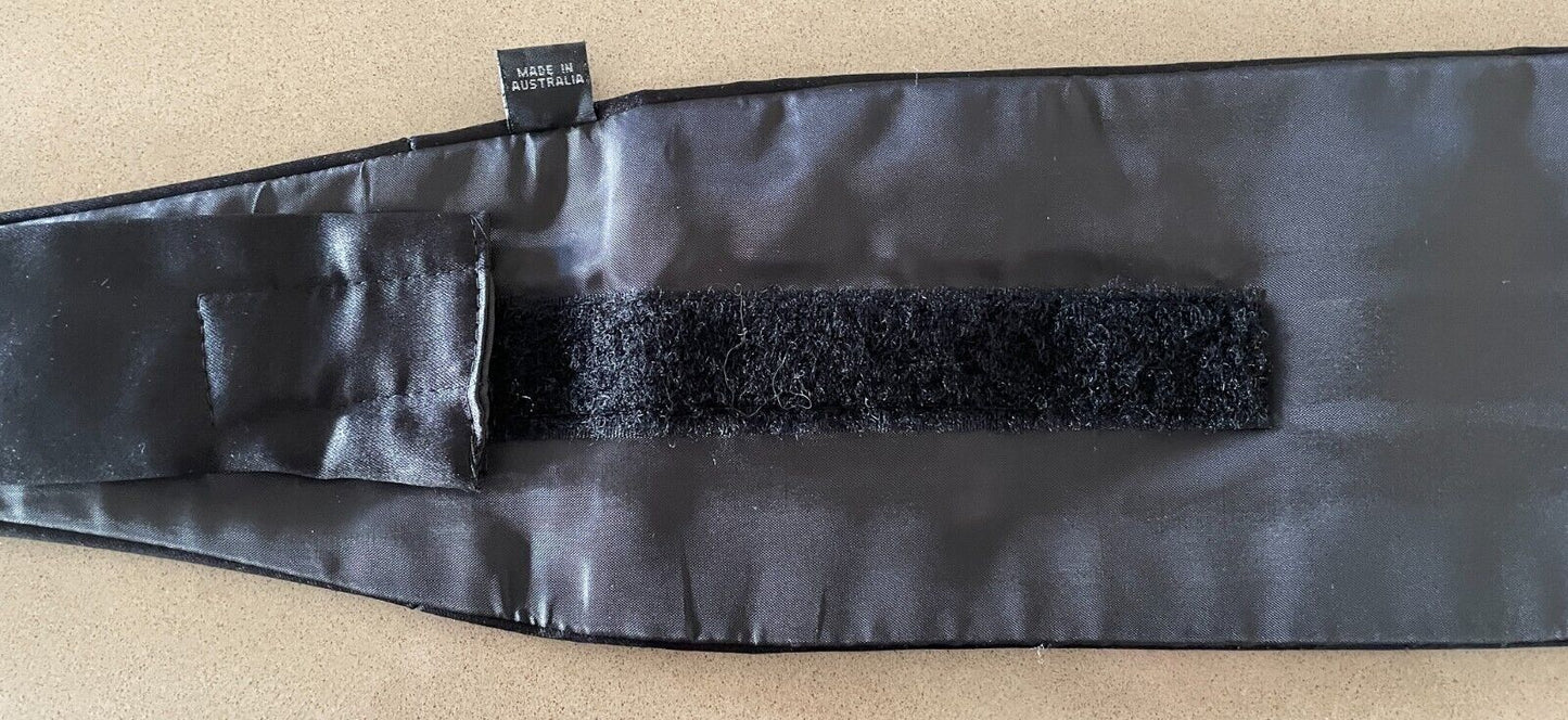 Mens Cummerbund Black Adjustable Clasp Back Packaging NEW