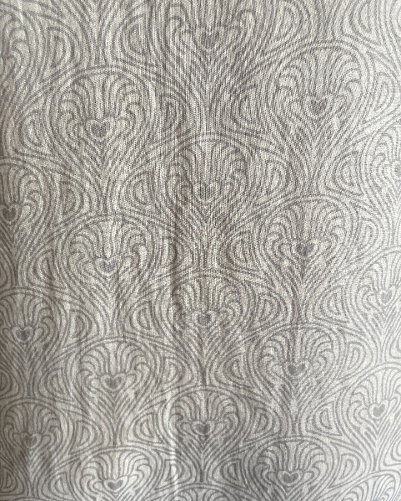 EB&IVE Kaftan Top Soft Grey White Cotton Tie & White Beaded Neckline Sz M 12
