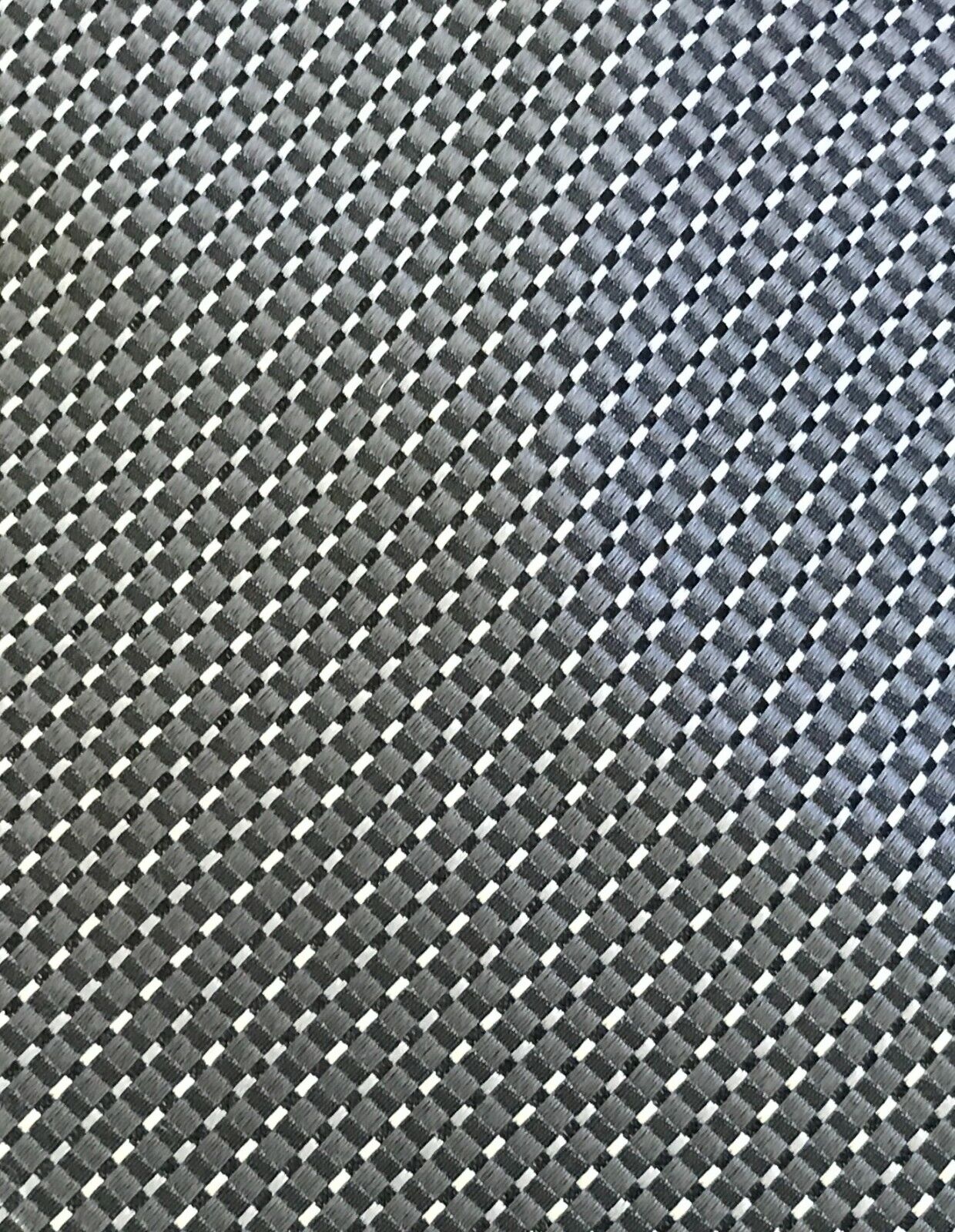 Mens Silk Tie RUDOLPH VALENTINO Black Grey Silver & Off White NeckTie Elegant