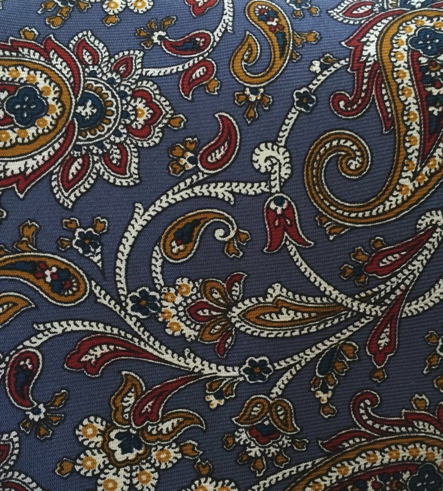 HARDY AMIES Silk NeckTie Retro Multi Coloured Paisley Jacquard Mens 9 cm Wide