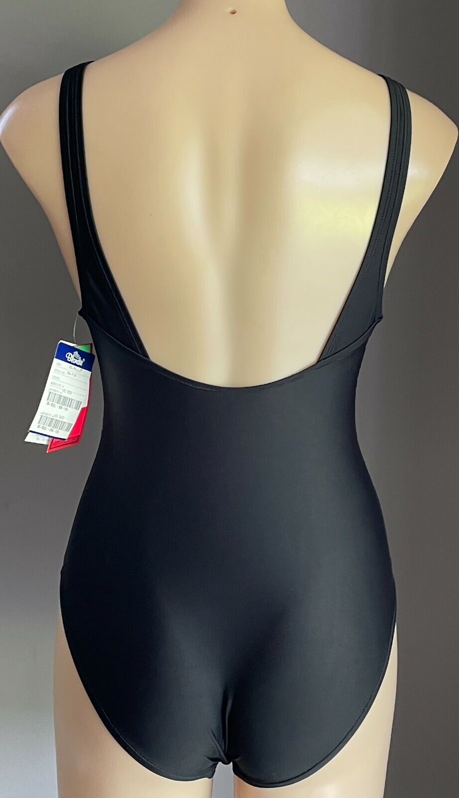 SwimSuit BLONDIE SWIMWEAR Black & Side Net One Piece Size 90 95 L AU 10 NEW
