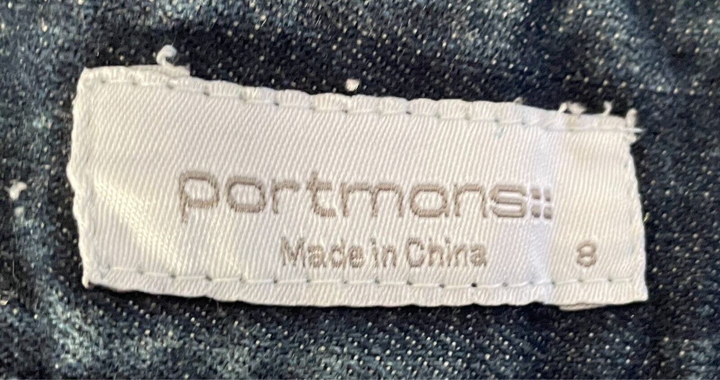 PORTMANS Denim Skirt Blue Pencil Size 8 10 Knee Length