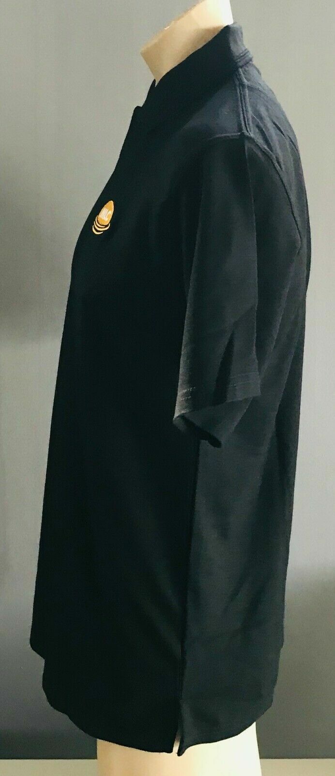 Polo Shirt MLC Logo Black Short Sleeve Mens M 108cm & L 116cm NEW Unisex