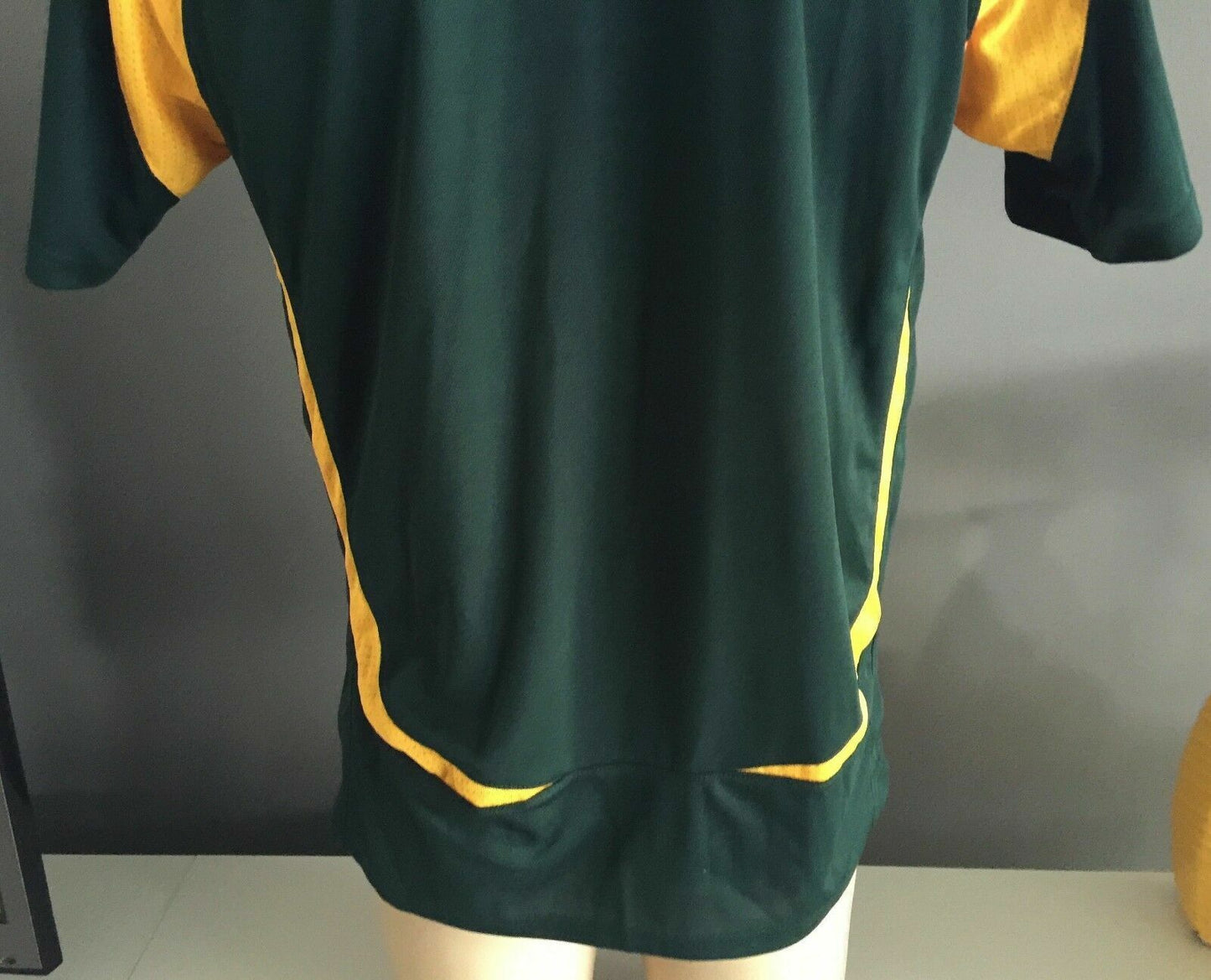 Polo Shirt AUSTRALIA Green Gold Sports Jersey Sh/Sleeve Top Cricket Mens Sz M