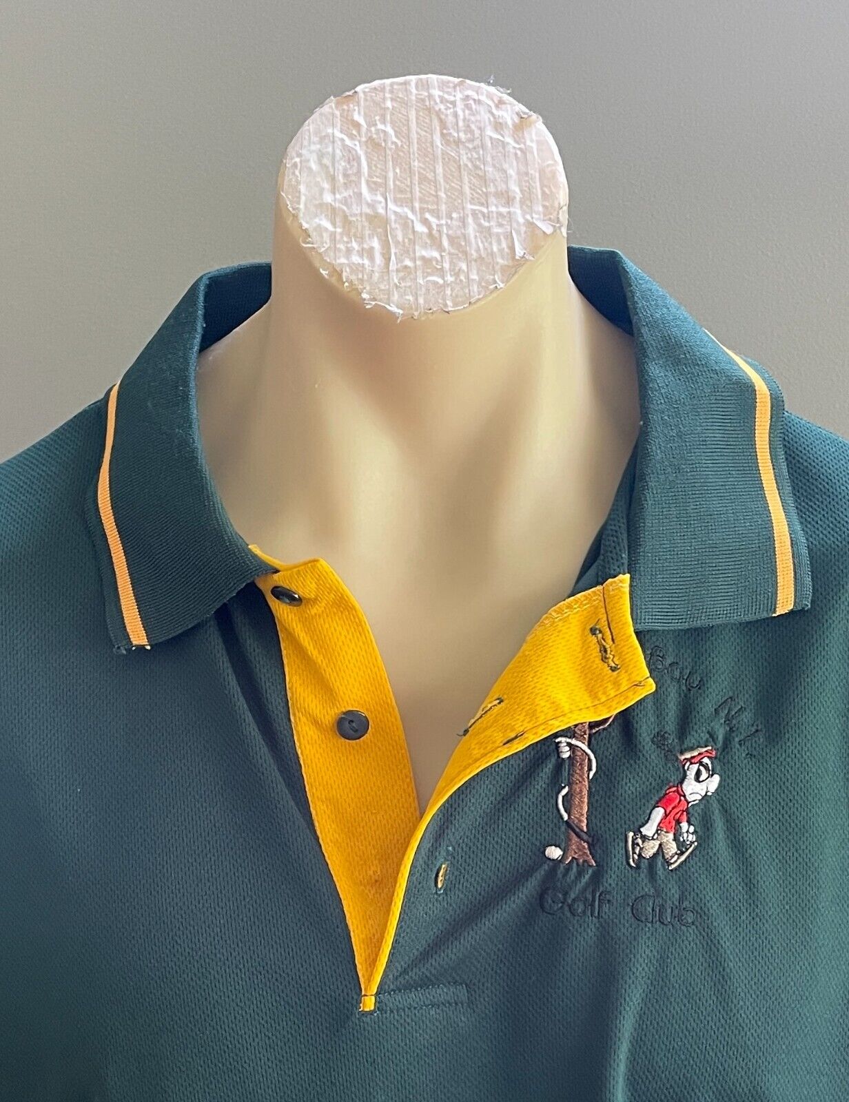 DOIDA Polo Shirt KING ASH BAY N T Golf Club Green & Gold Short Sleeve Mens 5XL