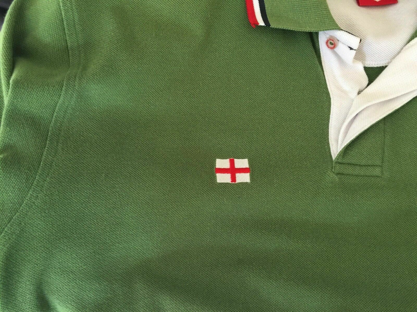 Fan Polo Shirt LIVERPOOL FC Green Football Sh/Sleeve Mens M Collar Soccer Logo