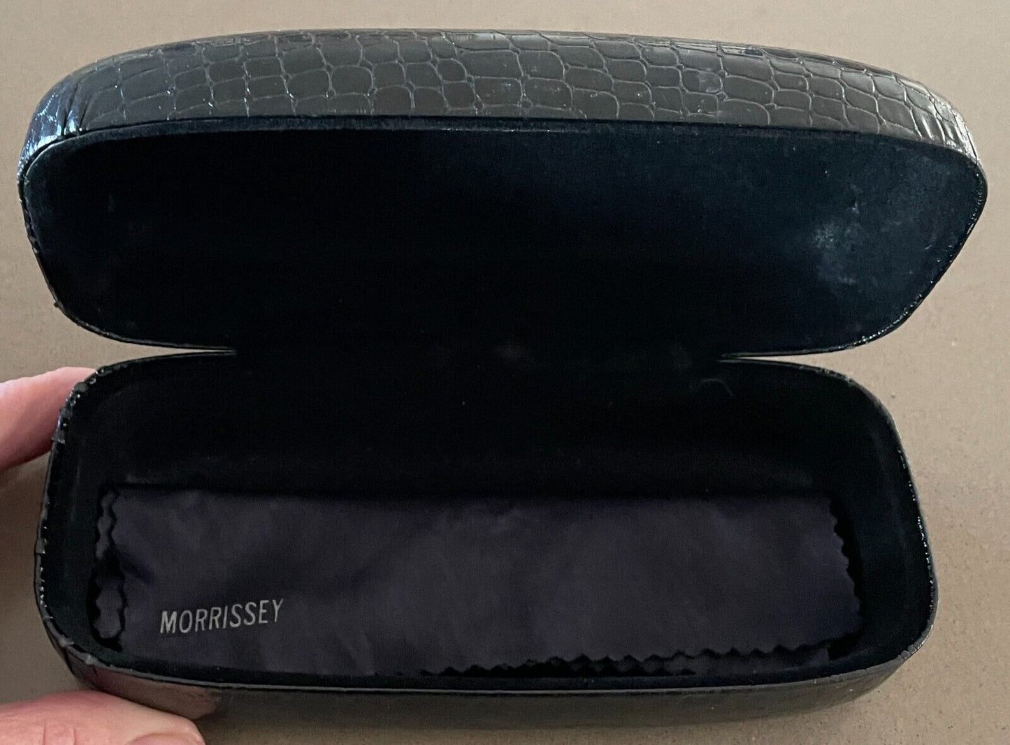 MORRISSEY Black SunGlasses Hard Case Cover + Cloth EMPTY CASE ONLY NO Glasses