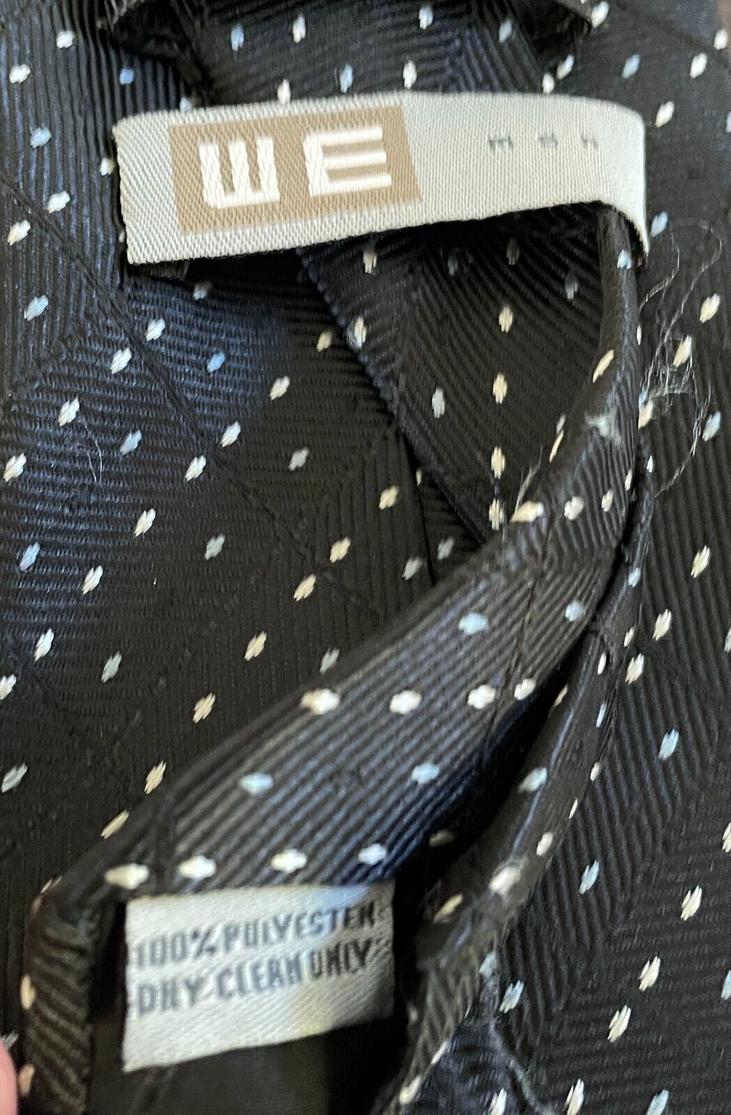 WE MEN Neck Tie w Zip Bag Black Grey Light Blue Print Storage TRAVEL Case