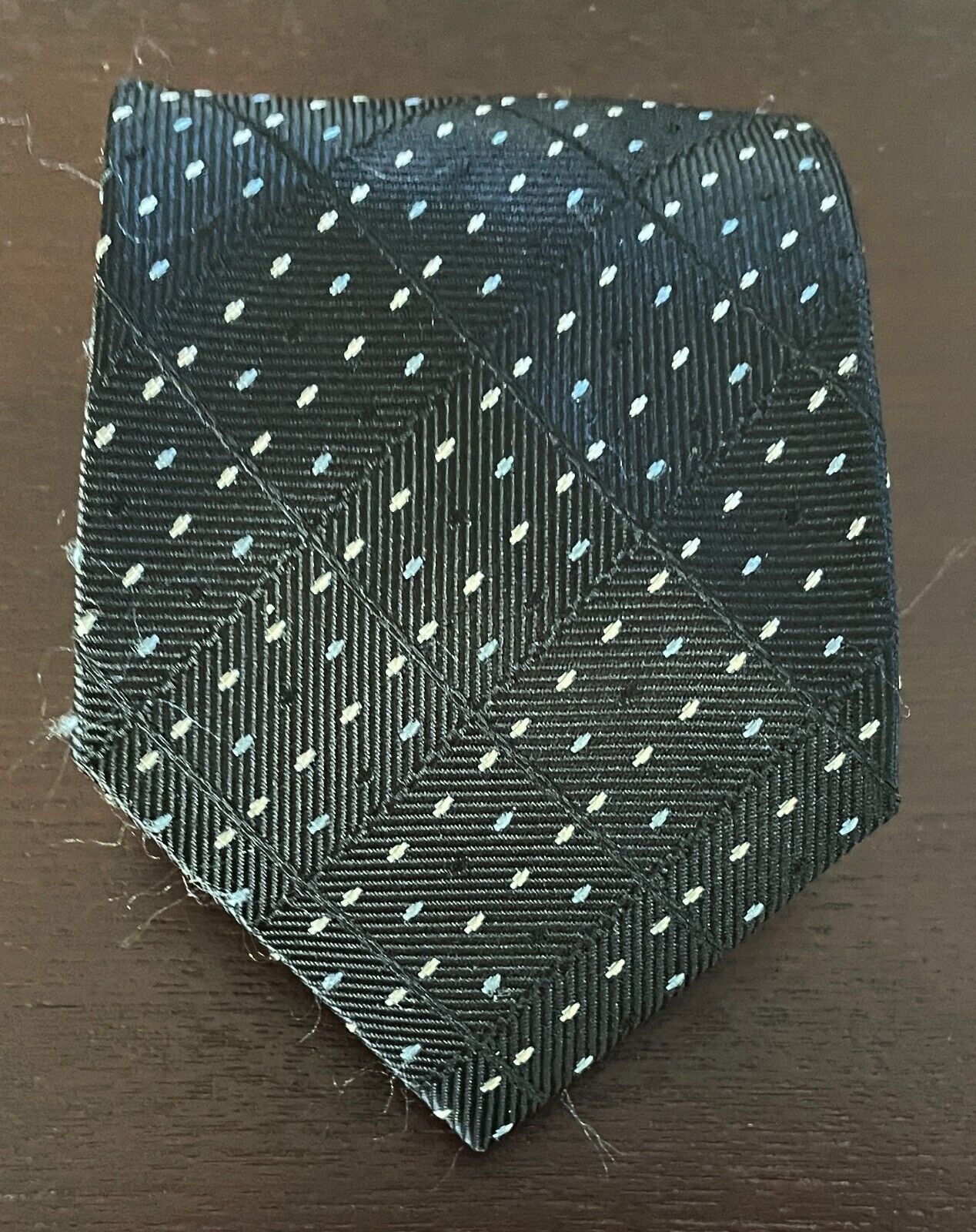 WE MEN Neck Tie w Zip Bag Black Grey Light Blue Print Storage TRAVEL Case